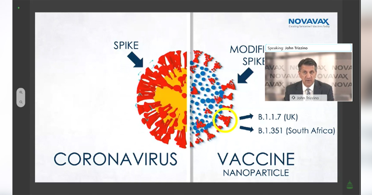 NovaVavave行政副总裁John Tizzino介绍了Novavavax疫苗如何对抗野生型SARS-COV-2以及变种。